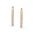 Elegant Eternity Rose Gold and Diamond Hoop Earrings,,hi-res 