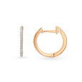 Elegant Eternity Rose Gold and Diamond Hoop Earrings,,hi-res 2