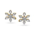 Floral Diamond Stud Earrings 