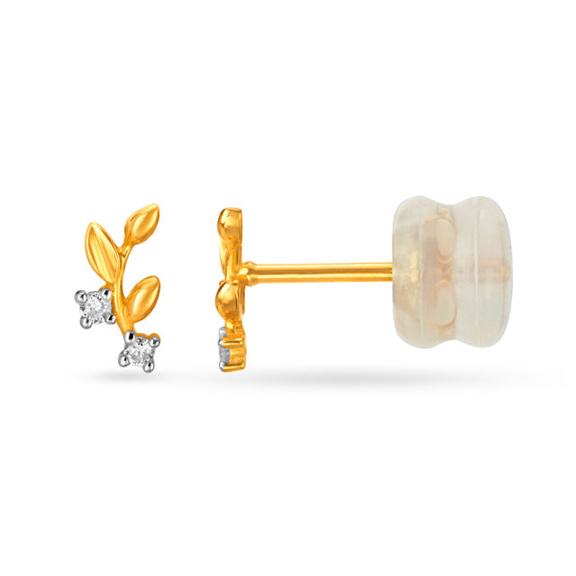 18 Karat Gold and Diamond Stud Earrings,,hi-res 2