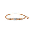Geometric Tiered Diamond Bangle in White and Rose Gold,,hi-res 