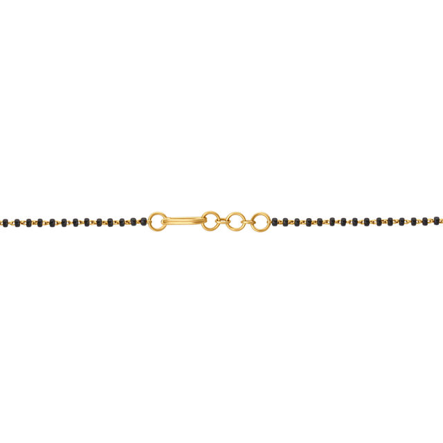 Inverted Crown Diamond Mangalsutra in Yellow and Rose Gold,,hi-res 3