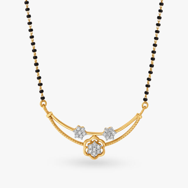 Exquisite Floral Diamond Mangalsutra 2