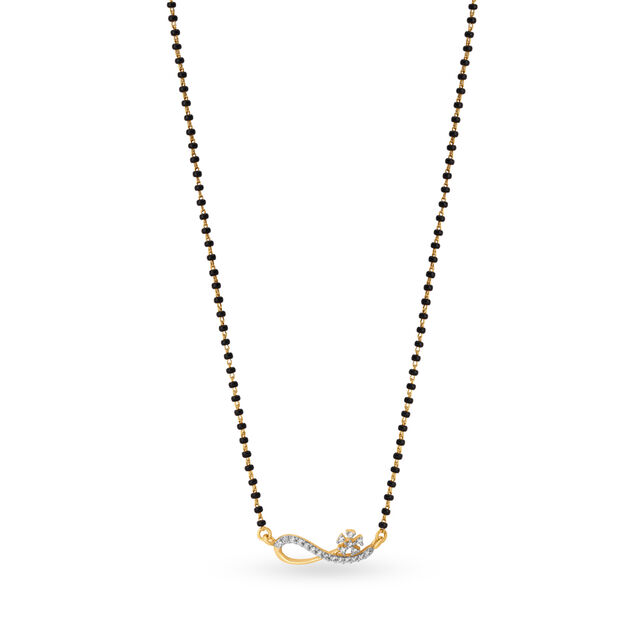 Infinity Floral Diamond Mangalsutra,,hi-res 3