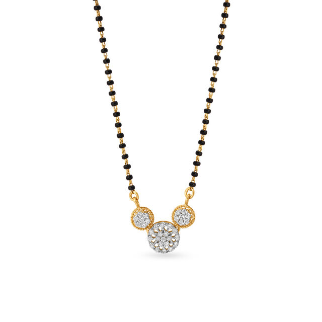 Radiant Geometric Diamond Mangalsutra,,hi-res 2