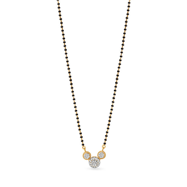 Radiant Geometric Diamond Mangalsutra,,hi-res 3