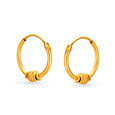 Dainty Beaded Gold Hoop Earrings,,hi-res 
