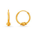 Dainty Beaded Gold Hoop Earrings,,hi-res 2