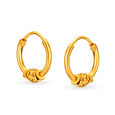 Minimalistic Traditional Gold Hoop Earrings,,hi-res 