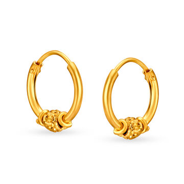 Minimalistic Traditional Gold Hoop Earrings