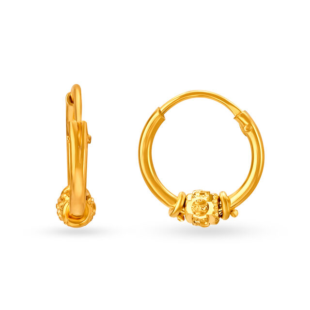 Minimalistic Traditional Gold Hoop Earrings,,hi-res 2