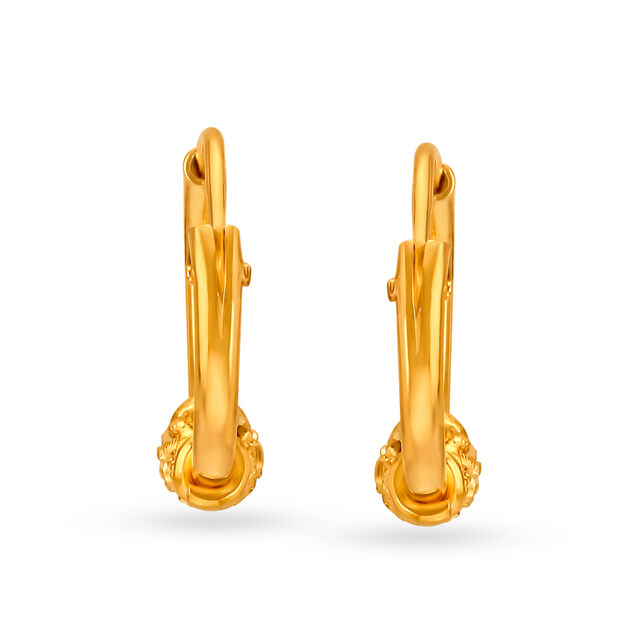 Minimalistic Traditional Gold Hoop Earrings,,hi-res 3