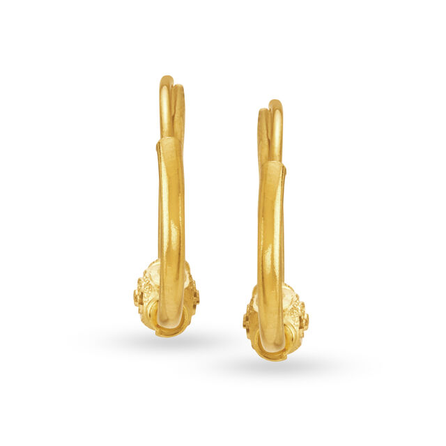 Yellow Gold Hoop Earrings,,hi-res 3