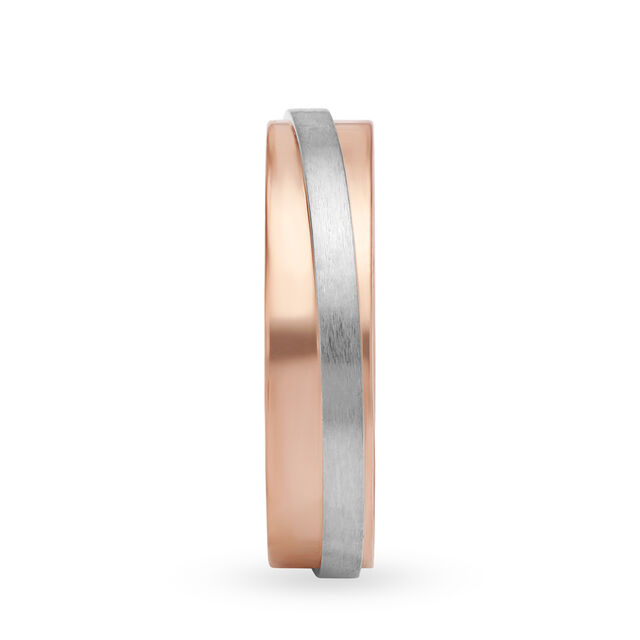 Lustrous 18 Karat Rose And White Gold Ring 3