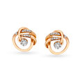 Classy Rose Gold and Diamond Pendant and Earrings Set 2