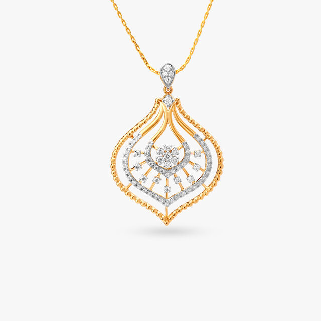 Intricate Diamond Pendant and Earrings Set 2