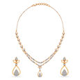 Elegant Rose Gold and Diamond Necklace Set,,hi-res 