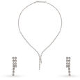 Chic White Gold and String Diamond Necklace Set,,hi-res 