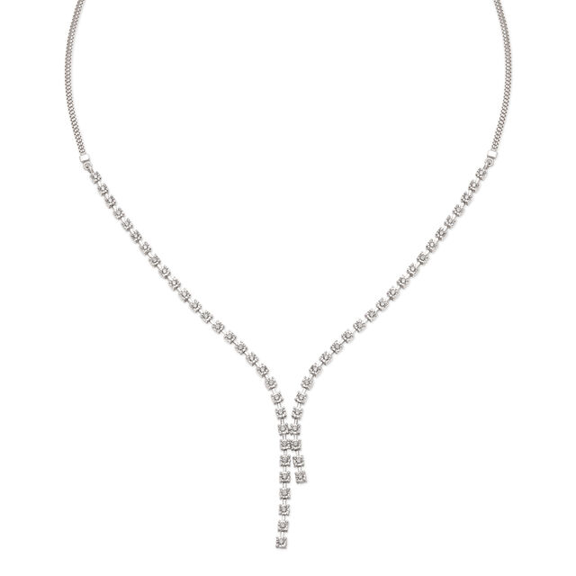 Chic White Gold and String Diamond Necklace Set,,hi-res 2