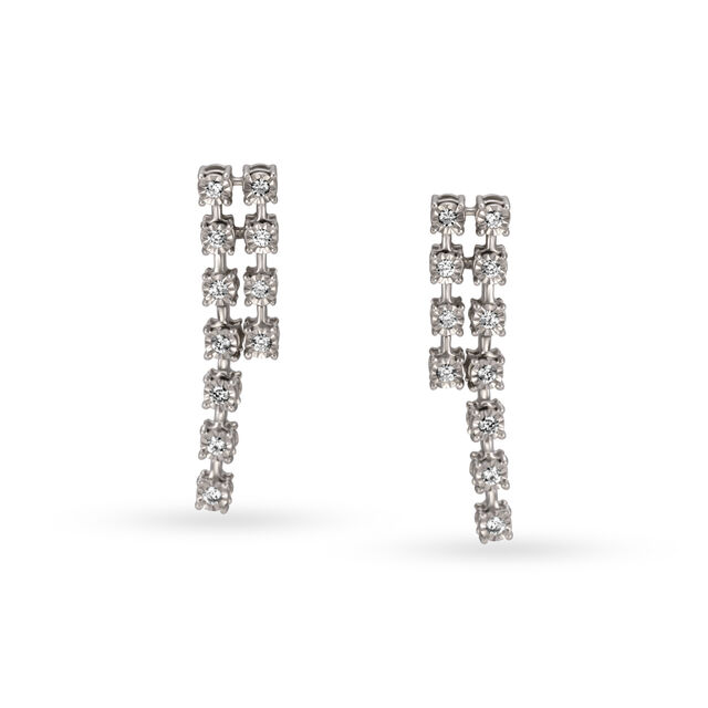 Chic White Gold and String Diamond Necklace Set,,hi-res 3