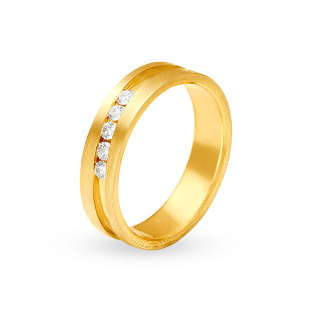 Unique 18 Karat Dual-Toned Gold And Diamond Finger Ring,,hi-res 