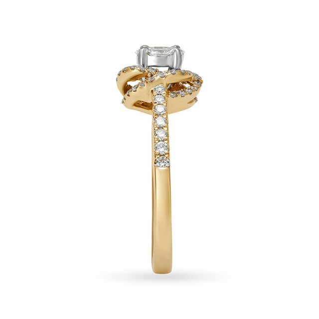 Stunning Dual Gold And Diamond Finger Ring