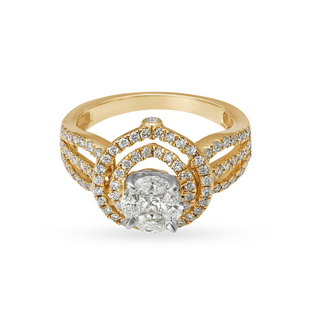 Mesmerizing 18 Karat Rose And White Gold And Diamond Heart Finger Ring 2