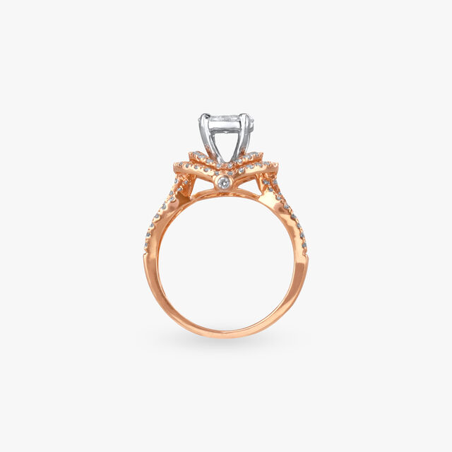 Mesmerizing 18 Karat Rose And White Gold And Diamond Heart Finger Ring 4