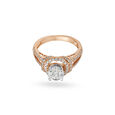 Dual-Tone Halo Diamond Finger Ring 2