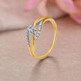 Exquisite 18 Karat Yellow Gold And Diamond Floral Ring 
