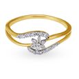 Exquisite 18 Karat Yellow Gold And Diamond Floral Ring 3