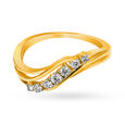 Slender Wavy Diamond Ring 2