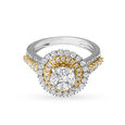 Majestic 18 Karat Rose And White Gold And Diamond Elaborate Finger Ring 2