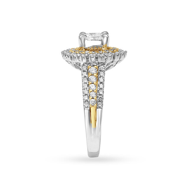 Majestic 18 Karat Rose And White Gold And Diamond Elaborate Finger Ring 3