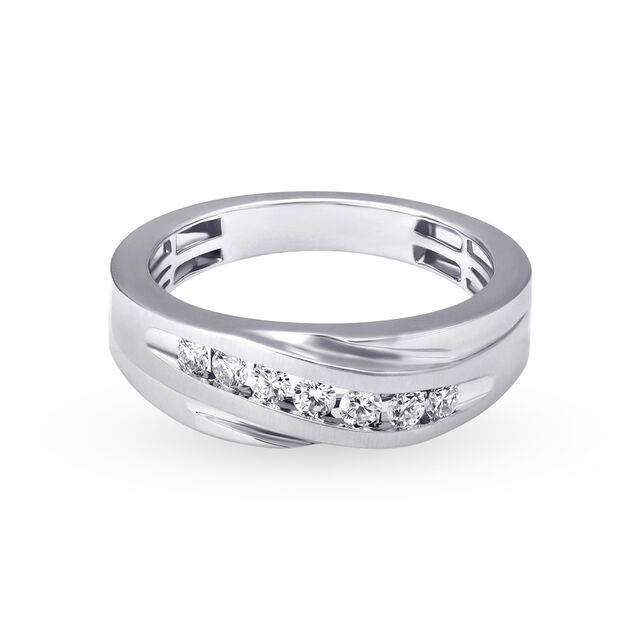 Exemplar 18 Karat White Gold And Diamond Finger Ring,,hi-res 2
