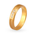 Stylish 18 Karat Dual-Toned Gold And Diamond Finger Ring 