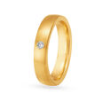 Minimalistic 18 Karat Yellow Gold And Diamond Finger Ring,,hi-res 