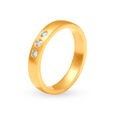 Minimalistic 18 Karat Gold And Diamond Finger Ring,,hi-res 