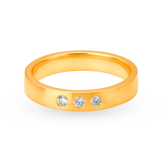 Minimalistic 18 Karat Gold And Diamond Finger Ring,,hi-res 2