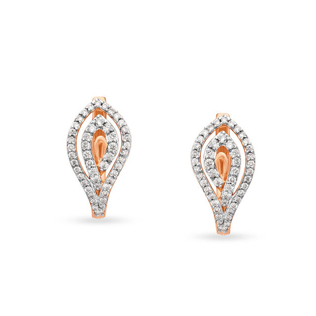 Dazzling Diamond Hoop Earrings 