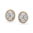 Classy Traditional Rose Gold and Diamond Stud Earrings,,hi-res 