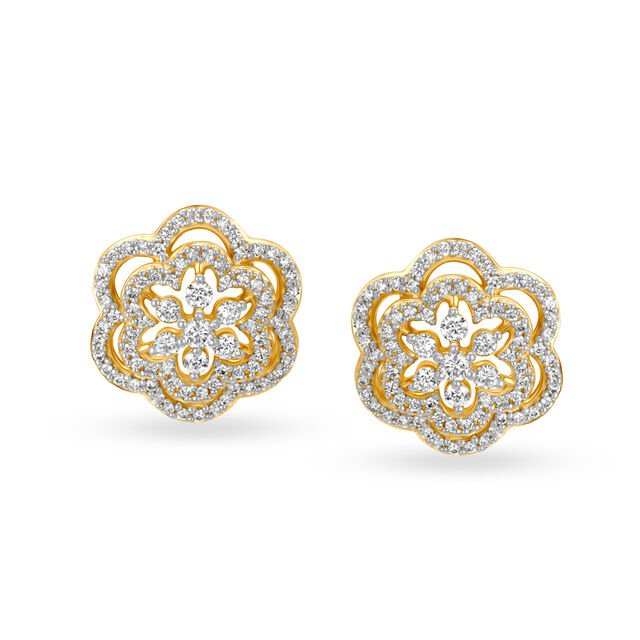 Surreal Fancy Diamond Stud Earrings 