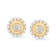 Solitaire Look Magical Gold and Diamond Stud Earrings,,hi-res 