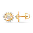 Solitaire Look Magical Gold and Diamond Stud Earrings,,hi-res 2