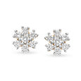 Solitaire Look Magical Gold and Diamond Stud Earrings,,hi-res 3