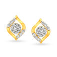Classic Solitaire Look Gold and Diamond Stud Earrings,,hi-res 