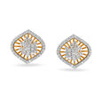 Fancy Floral Gold and Diamond Stud Earrings,,hi-res 