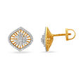 Fancy Floral Gold and Diamond Stud Earrings,,hi-res 2
