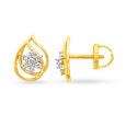 Glossy Seven Stone Gold and Diamond Stud Earrings,,hi-res 2