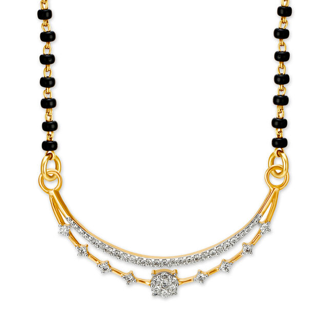 Minimalistic Diamond Mangalsutra,,hi-res 